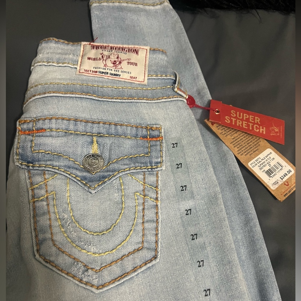 Brand NWT True Religion Super Skinny Stretch Jeans sz 27